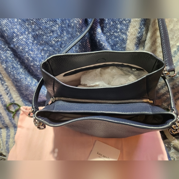 NWOT Kate Spade Hailey Navy Blue Absolutely Stunning Gorgeous 👛 with dust bag - Picture 13 of 16
